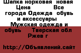 Шапка норковая, новая › Цена ­ 5 000 - Все города Одежда, обувь и аксессуары » Мужская одежда и обувь   . Тверская обл.,Ржев г.